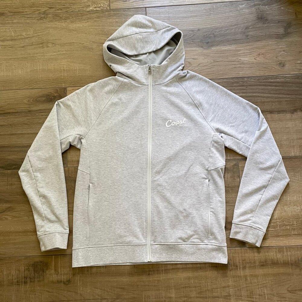 Lululemon Hoodie Sweatshirt Womens Large Gray Volleyball  Coast Full Zip Stretch